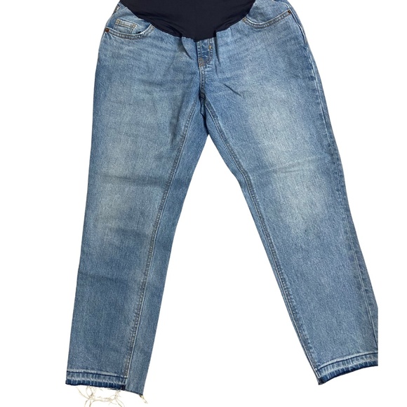 Old Navy Boyfriend Full Panel Maternity Jeans Size 2 Long - Picture 1 of 5